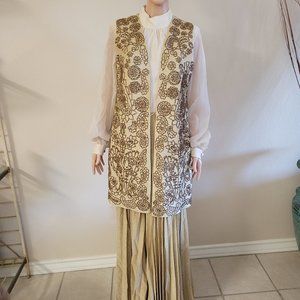 Vintage Gold Pantsuit size 12